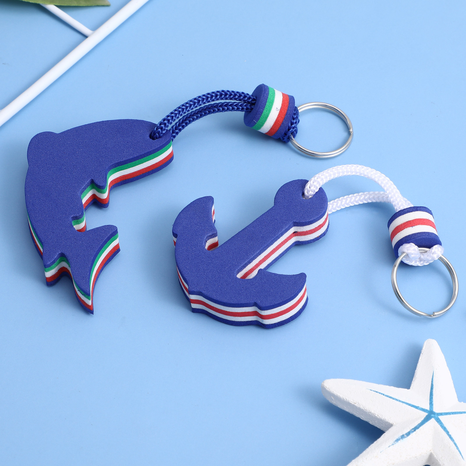 Fishing Kayak Anchor - 2Pcs Floating Eva Dolphin Anchor Keyring