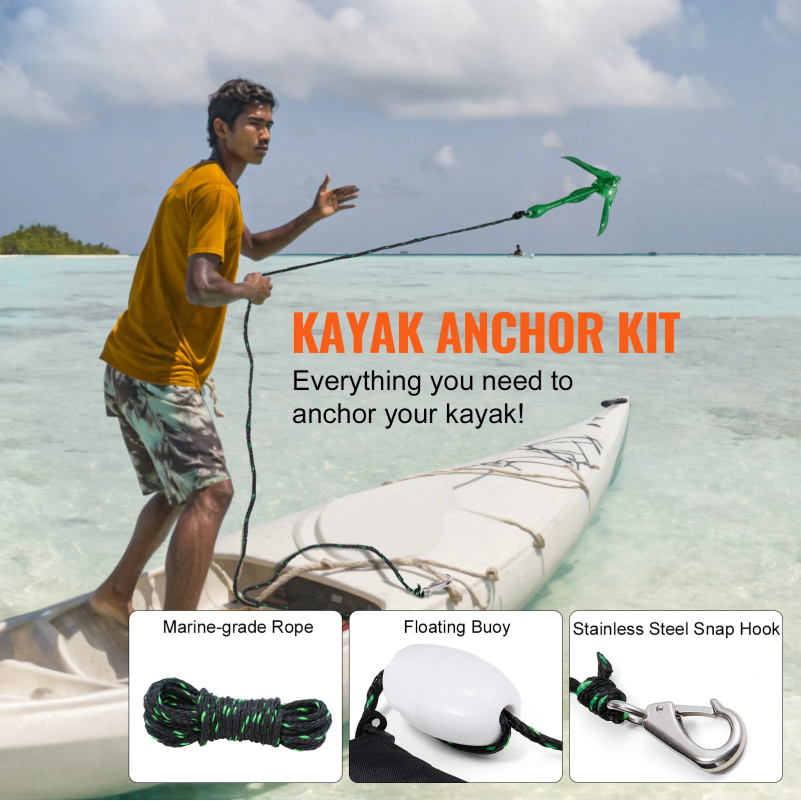 Kayak Anchor Kit 3.5 lb Paddle - Fishing Kayak Anchor のレビューと価格