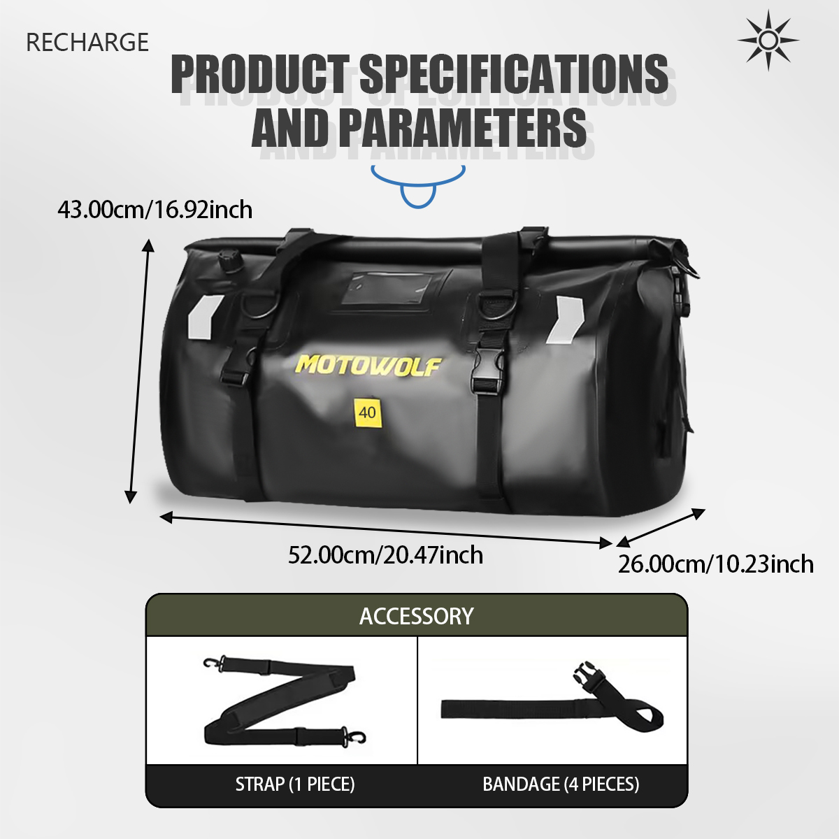 Waterproof Duffel Bag 40L/66L  - Fishing Kayak Storage Bag のレビューと価格