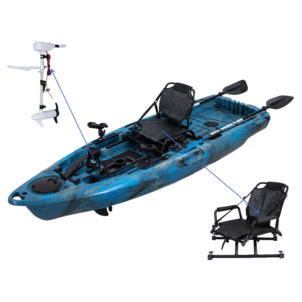 LSF Plastic Rowing Fishing Ele - Fishing Kayak Paddle のレビューと価格