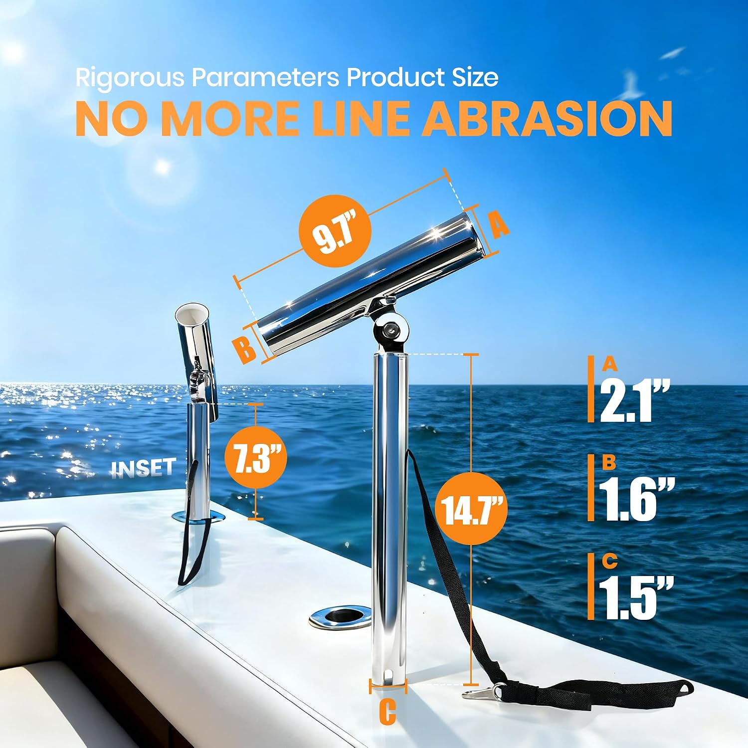 2-Pack Stainless Steel Outrigg - Fishing Kayak Rod Holder のレビューと価格