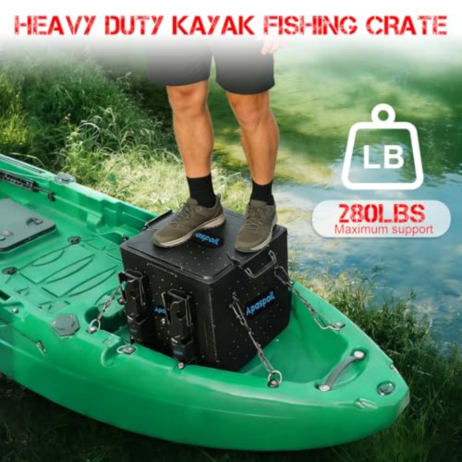 Kayak Fishing Crate with 4 Rod - Fishing Kayak Crate のレビューと価格